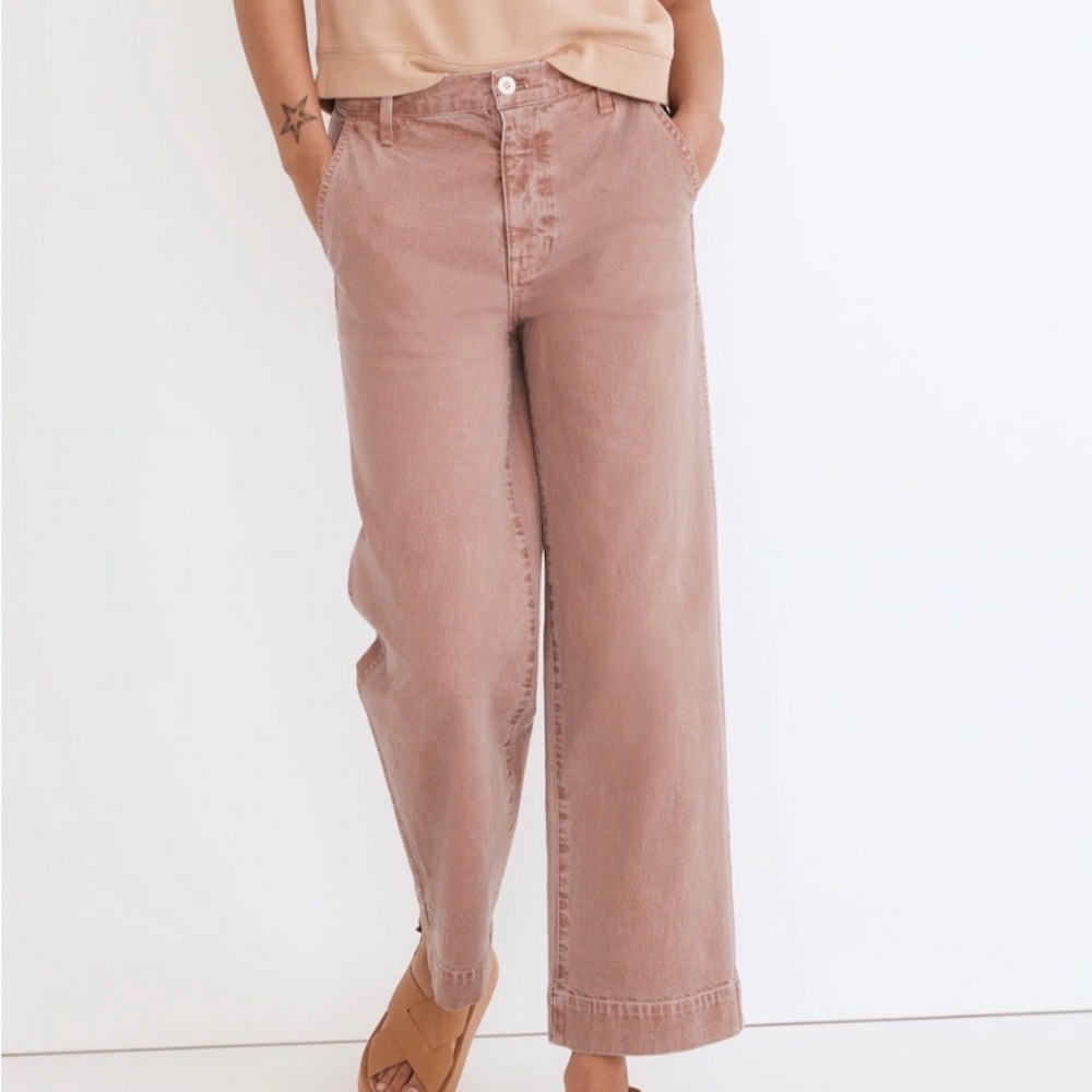 Madewell Women's Wide Leg Jeans in Mauve Shadow!
